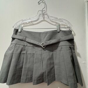 Zara Gray Mini Skirt with Belt
